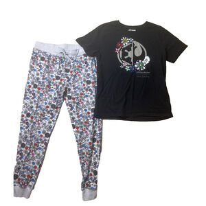 Vera Bradley Star Wars Pajama Pants T-Shirt Light Dark Medium Far Away Ditsy